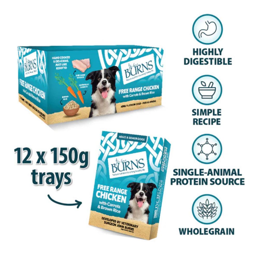 Burns 40g Penlan Tray Adult Dog - Organic Chicken
