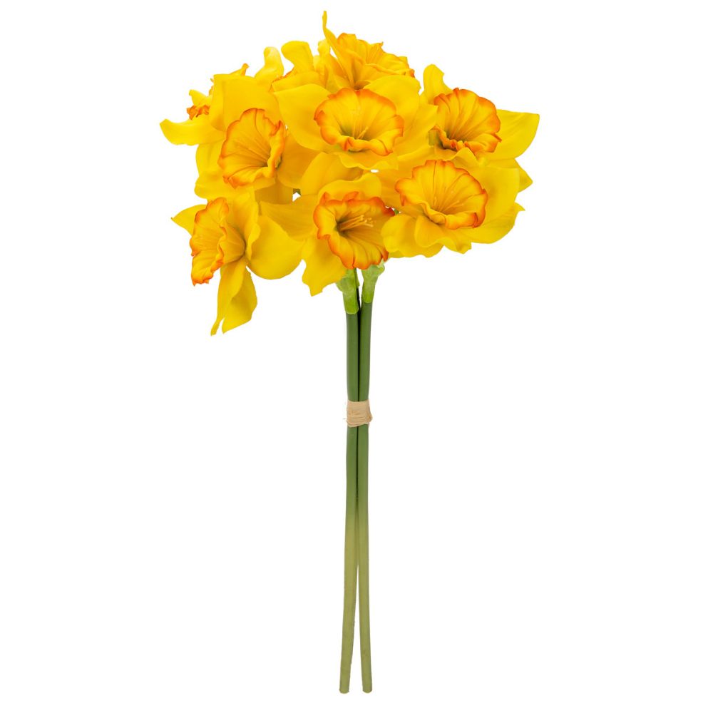 Eleganza Artificial 16'' Daffodil Bouquet with 9 Heads- Yellow