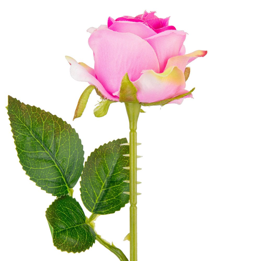 Eleganza Artificial Gabriella 53cm Single Rose- Bright Pink