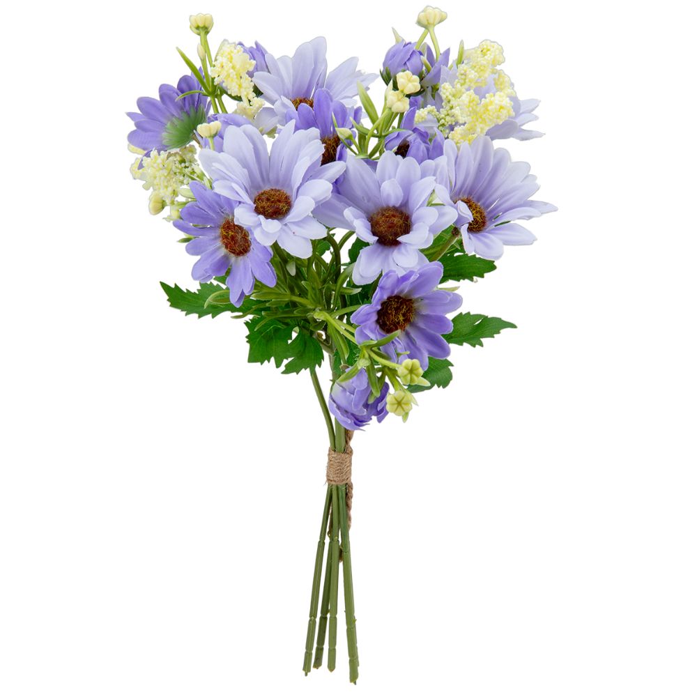 Eleganza Artificial Gerbera Daisy Mixed Bush- Lavender
