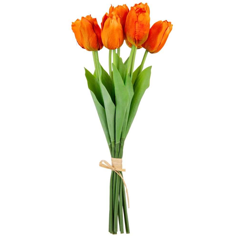 Eleganza Artificial Tulip Bunch x 9 Orange