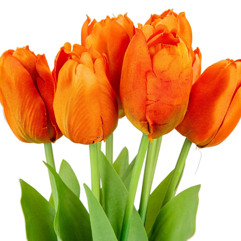Eleganza Artificial Tulip Bunch x 9 Orange