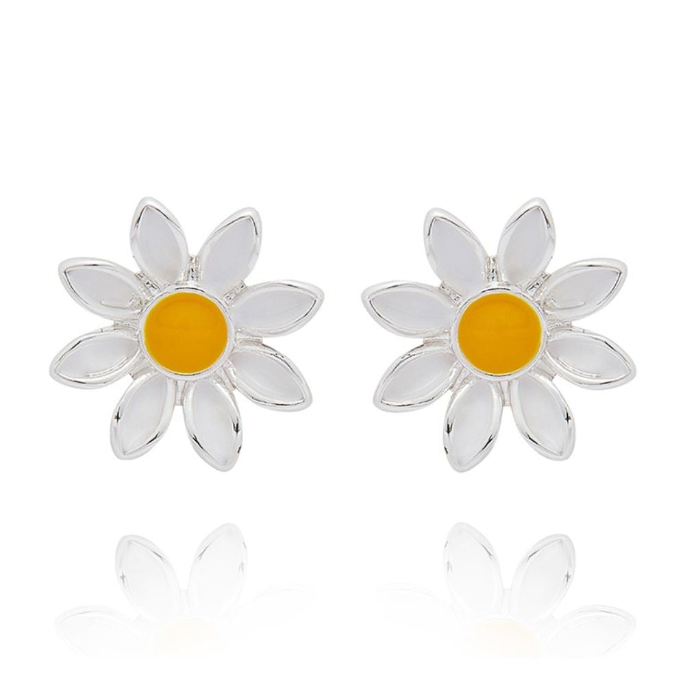 Equilibrium Daisy Chain Ditsy Daisy Silver Plated Earrings