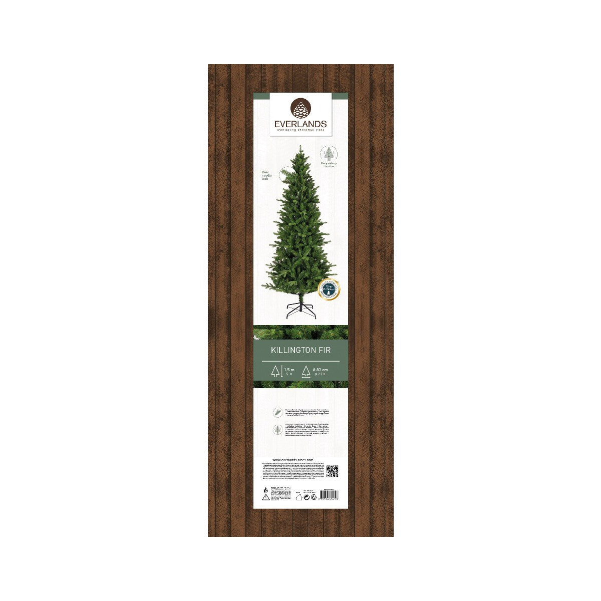 Everlands 1.5m (5ft) Killington Fir Artificial Christmas Tree - 684085