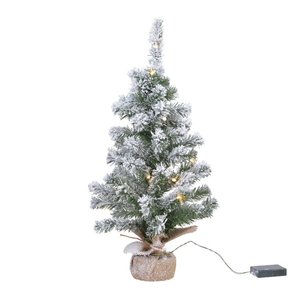Everlands 60cm Snowy Imperial Mini Pre-Lit Artificial Christmas Tree - 680023