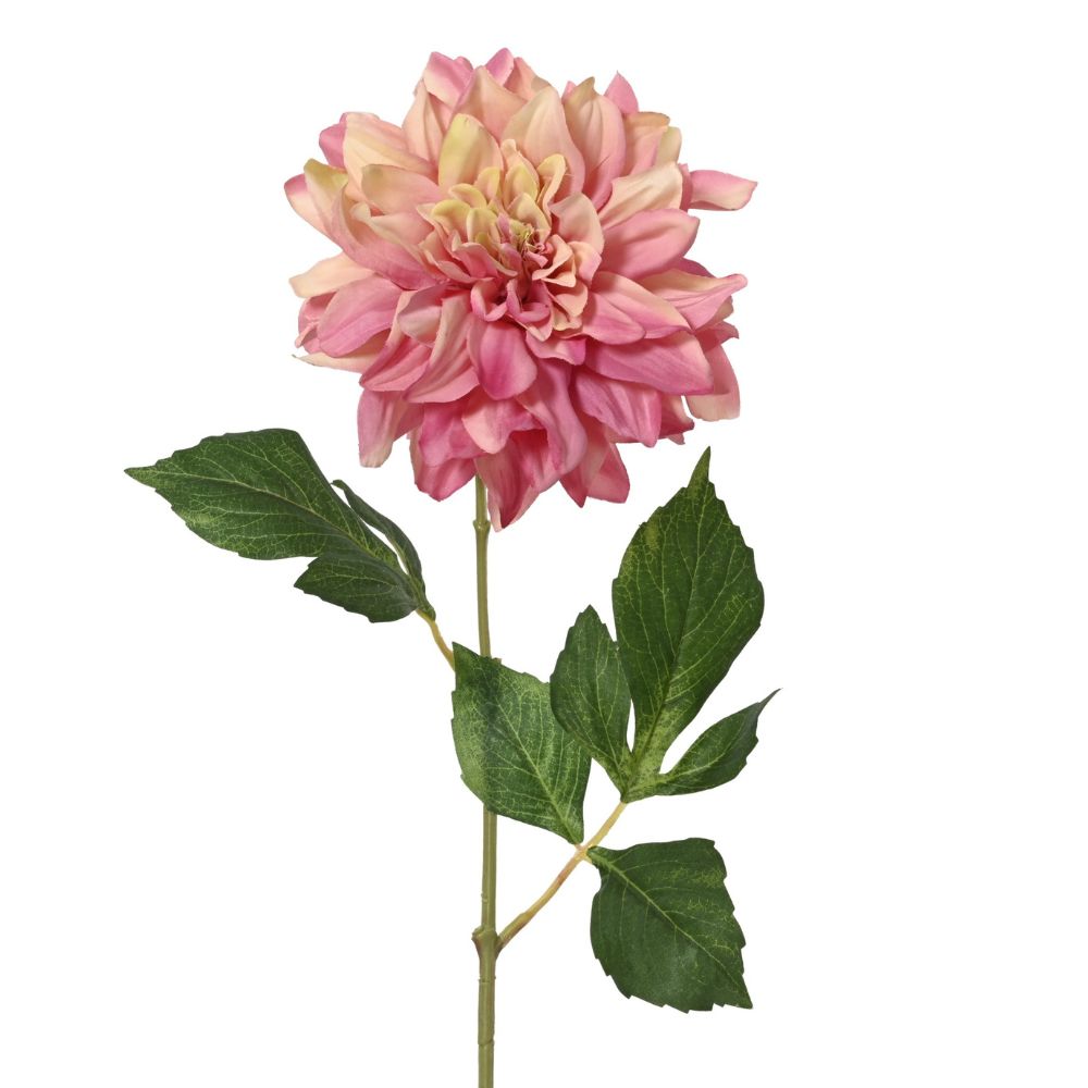 Everlands 61cm Artificial Polyester Fuchsia Dahlia Stem