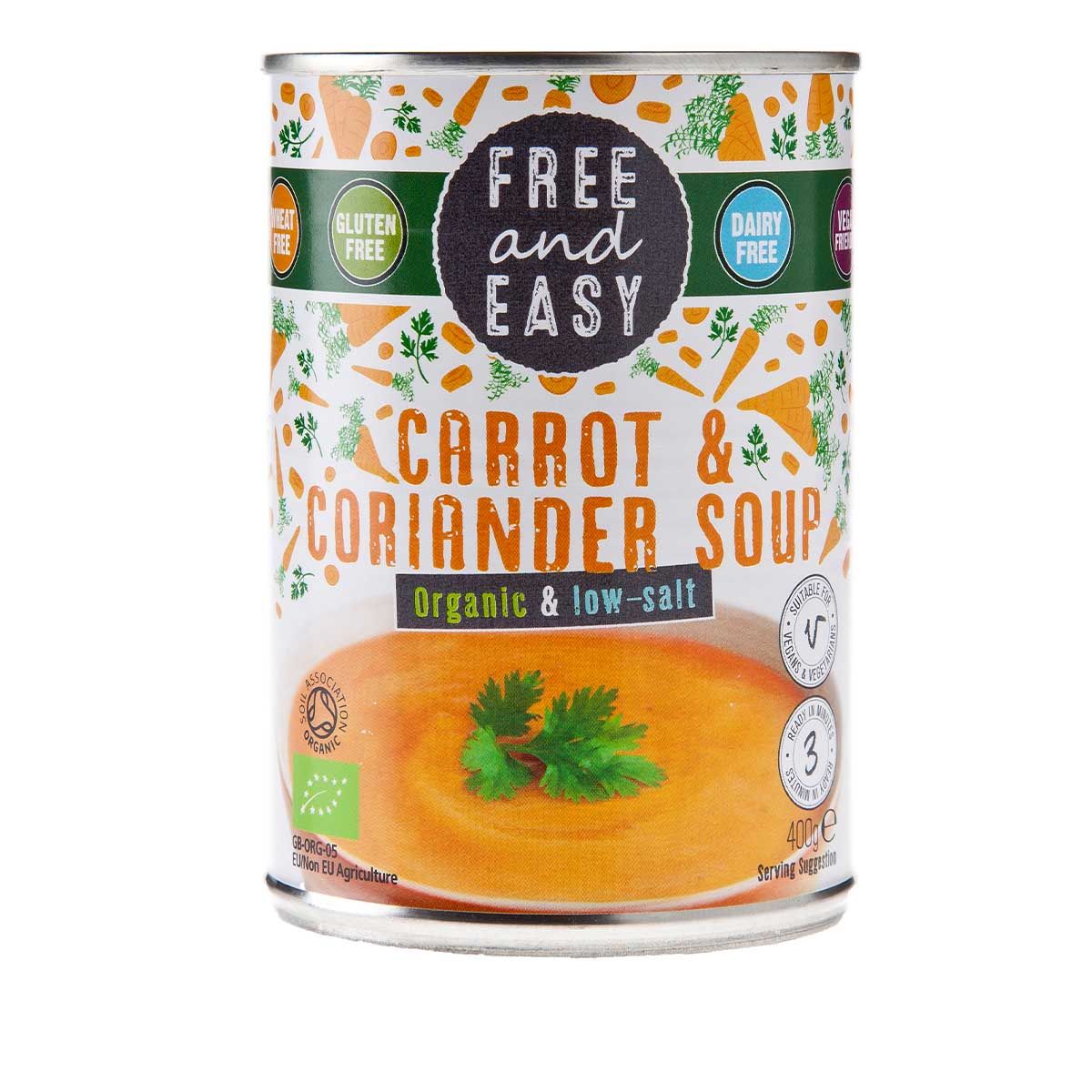 Free & Easy 400g Organic Carrot & Coriander Soup