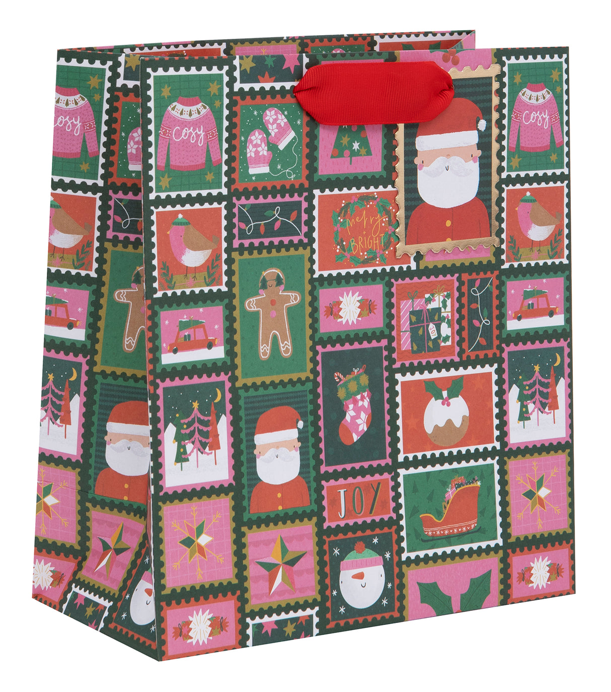 Glick Christmas Present Gift Bag North Pole Stamps