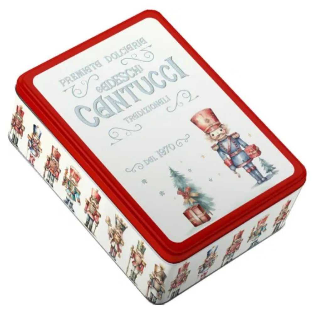 Gadeschi 200g Cantucci Biscuits Red Nutracker Tin