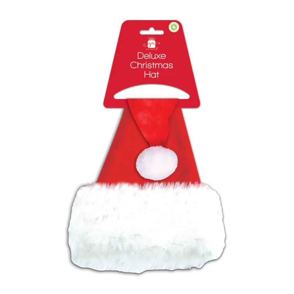 Giftmaker Red Fluffy Santa Hat with Bells