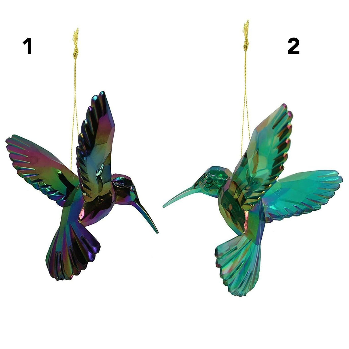 Gisela Graham 11cm Acrylic Hummingbird - Green - (Choice of 2)