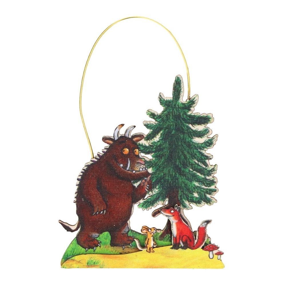 Gisela Graham The Gruffalo Mouse & Fox Wooden Hanging Decoration