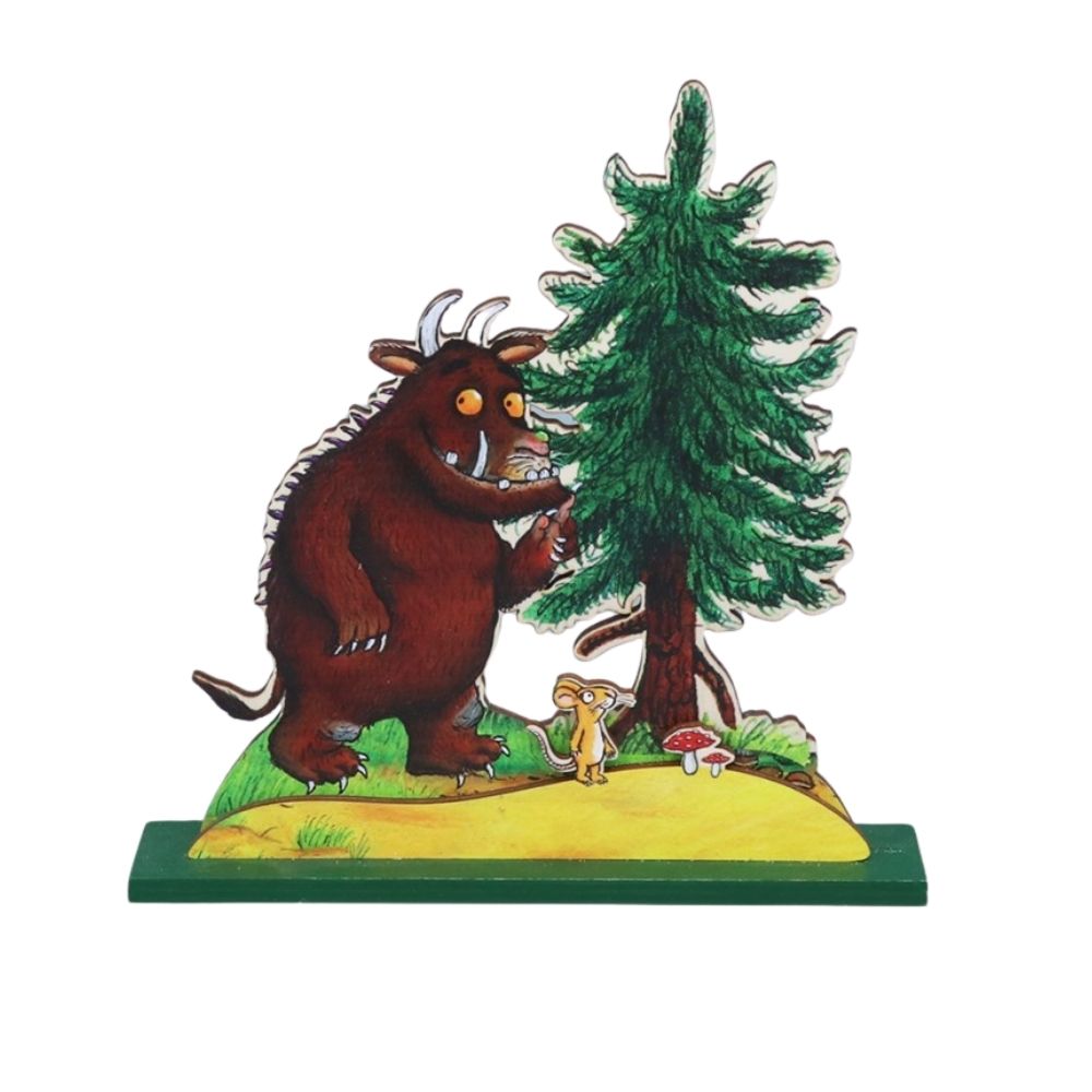 Gisela Graham The Gruffalo & Mouse Scene Wooden Ornament