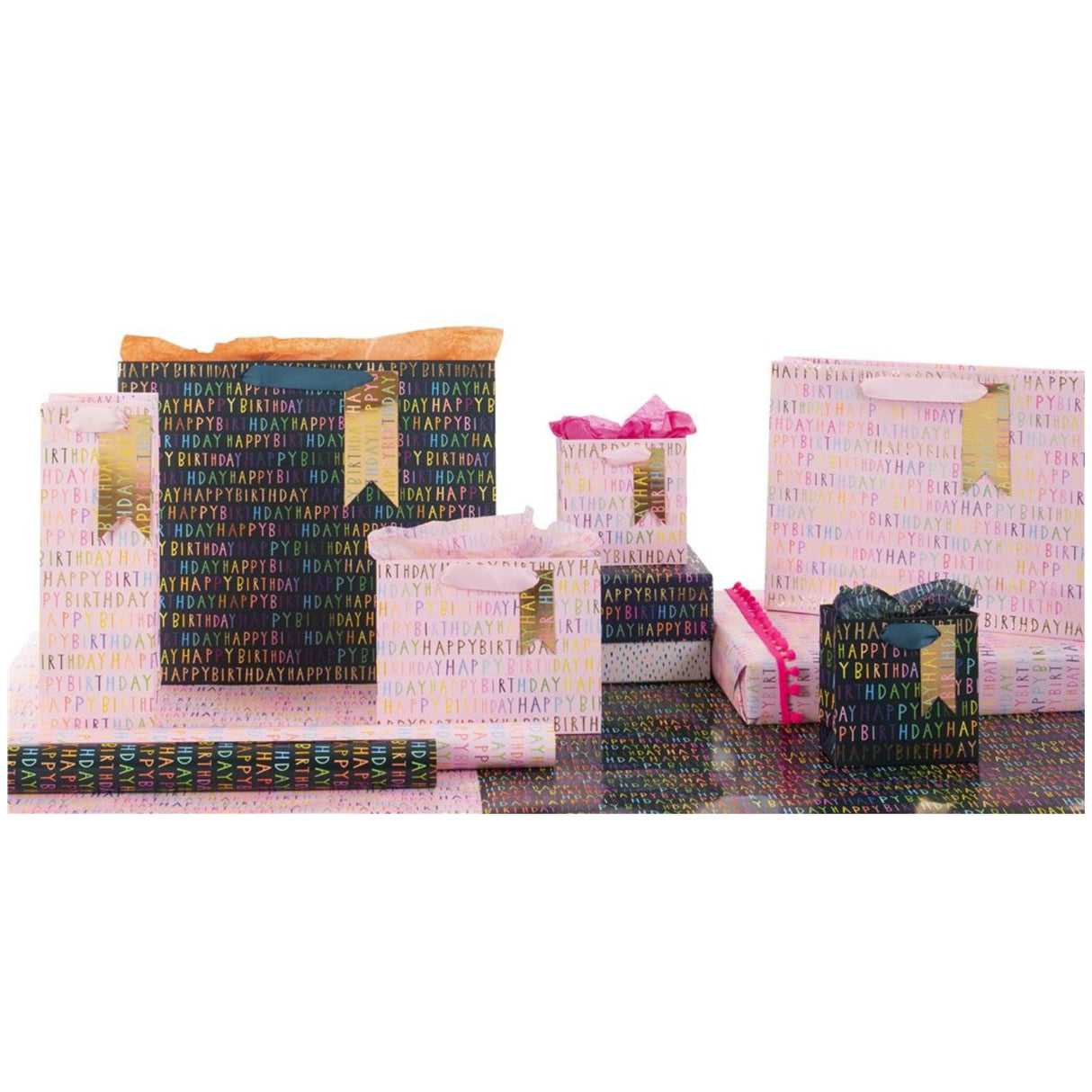 Glick 4m Happy Birthday Wrapping Paper Roll - Navy