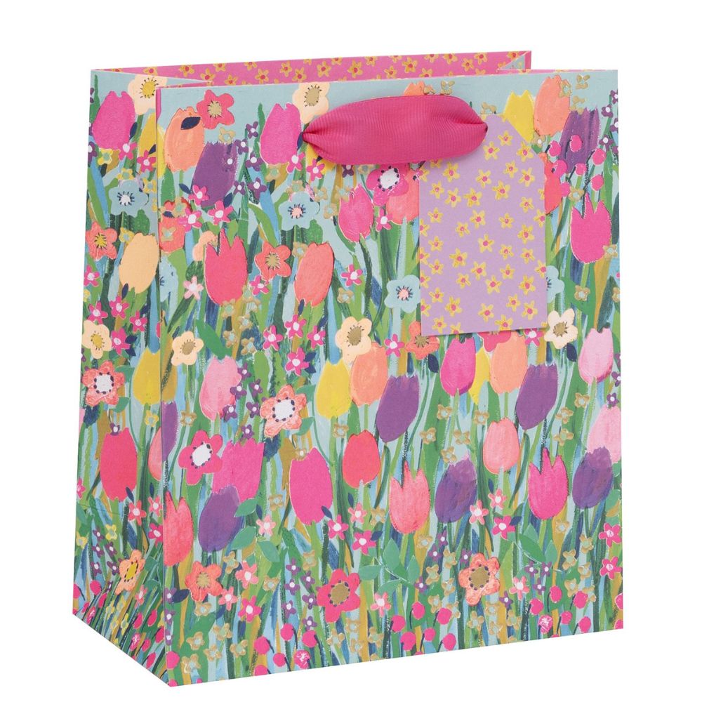 Glick 22.5cm Tulip Garden Medium Gift Bag