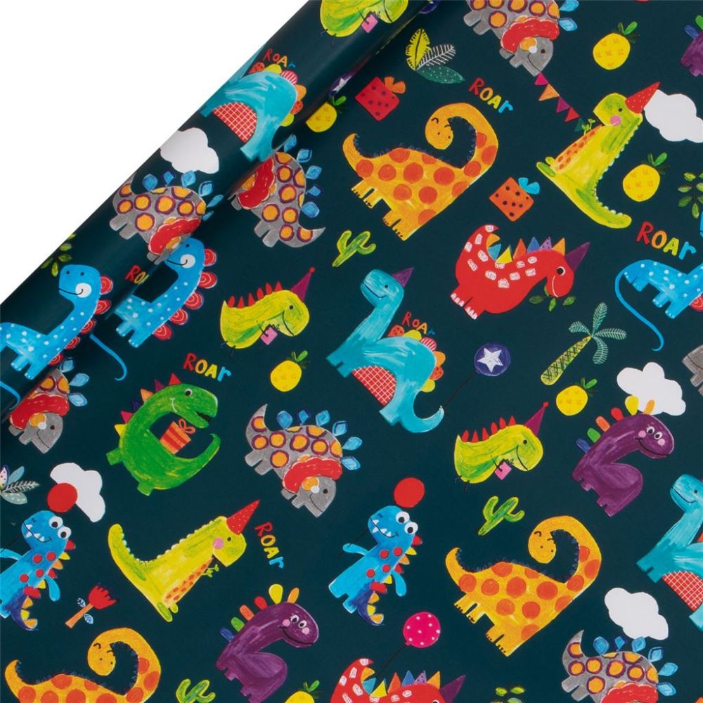 Glick 2m Dinosaurs Roar Wrapping Paper