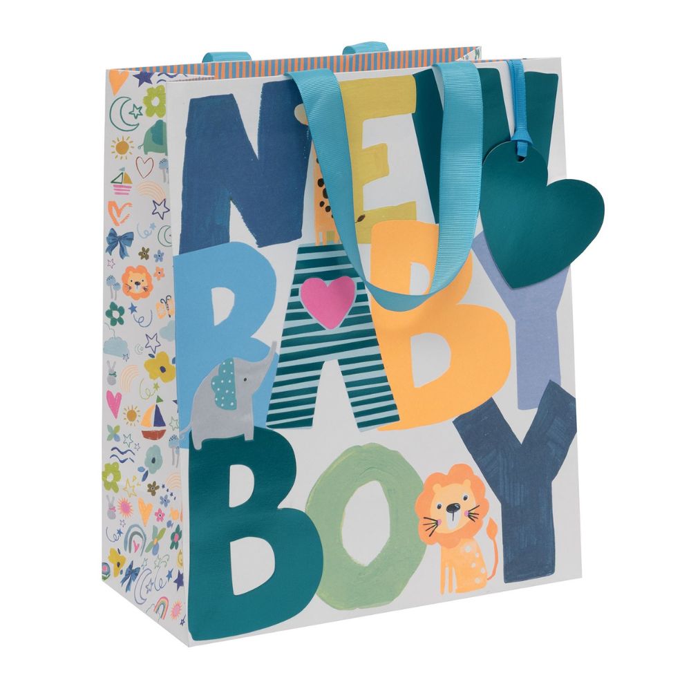 Glick 31.5cm New Baby Boy Large Gift Bag