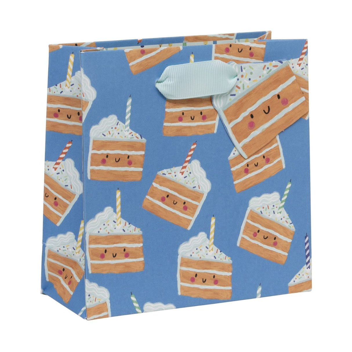 Glick Birthday Cake Small Gift Bag - Blue