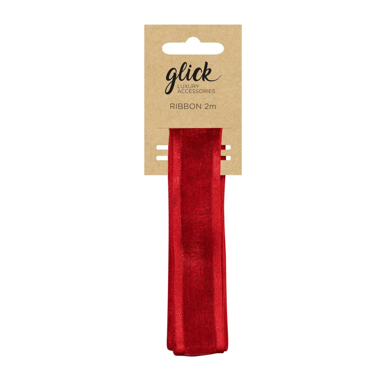 Glick Ribbon with Satin Edge Ribbon - Red
