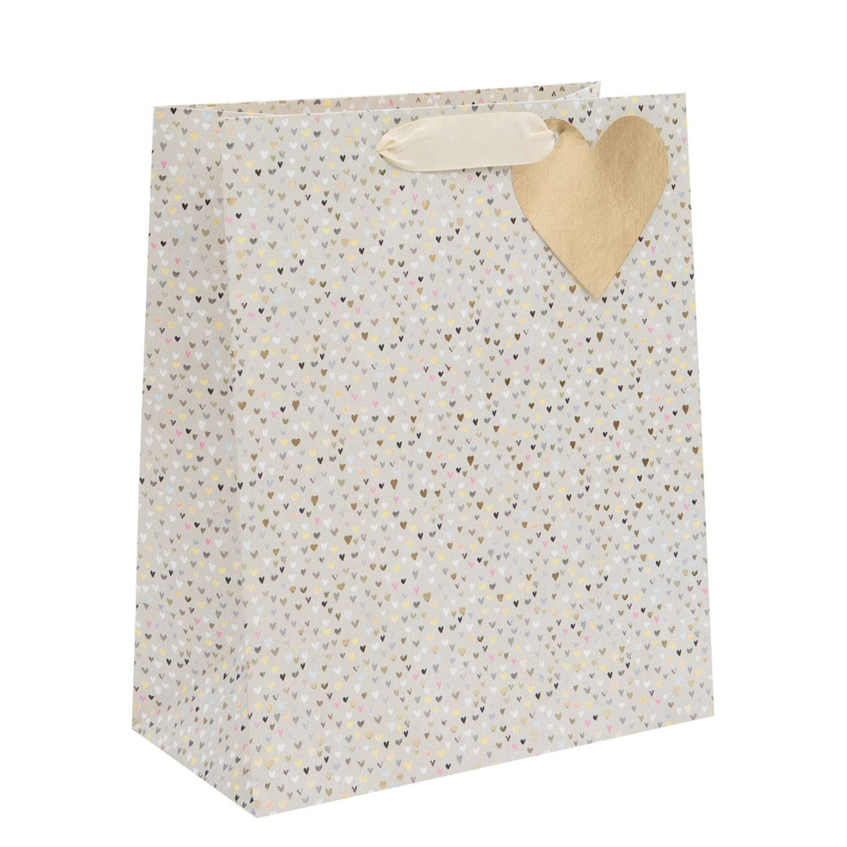 Glick Small Hearts Large Gift Bags - Cream