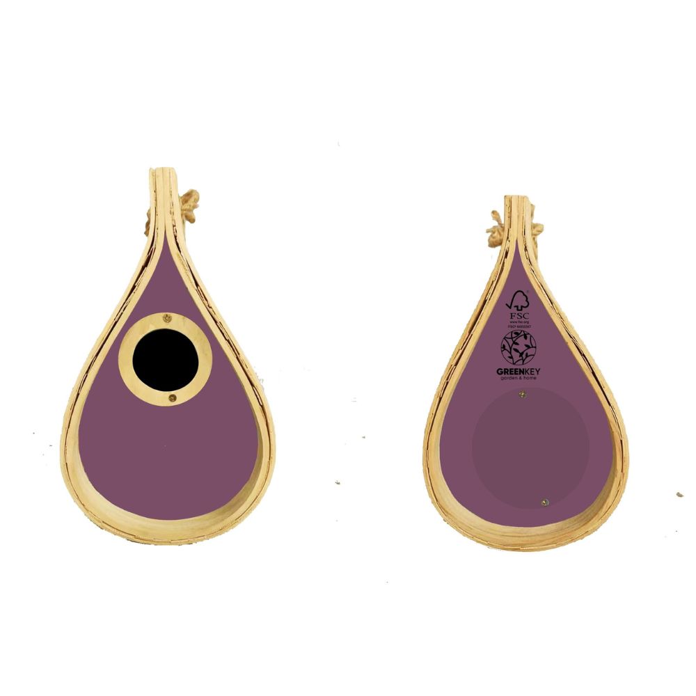 Greenkey 22cm Damson Teardrop Bird Box