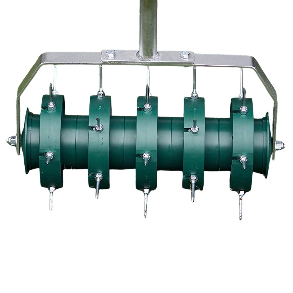 Greenkey Rolling Lawn Aerator & Grass Spiker