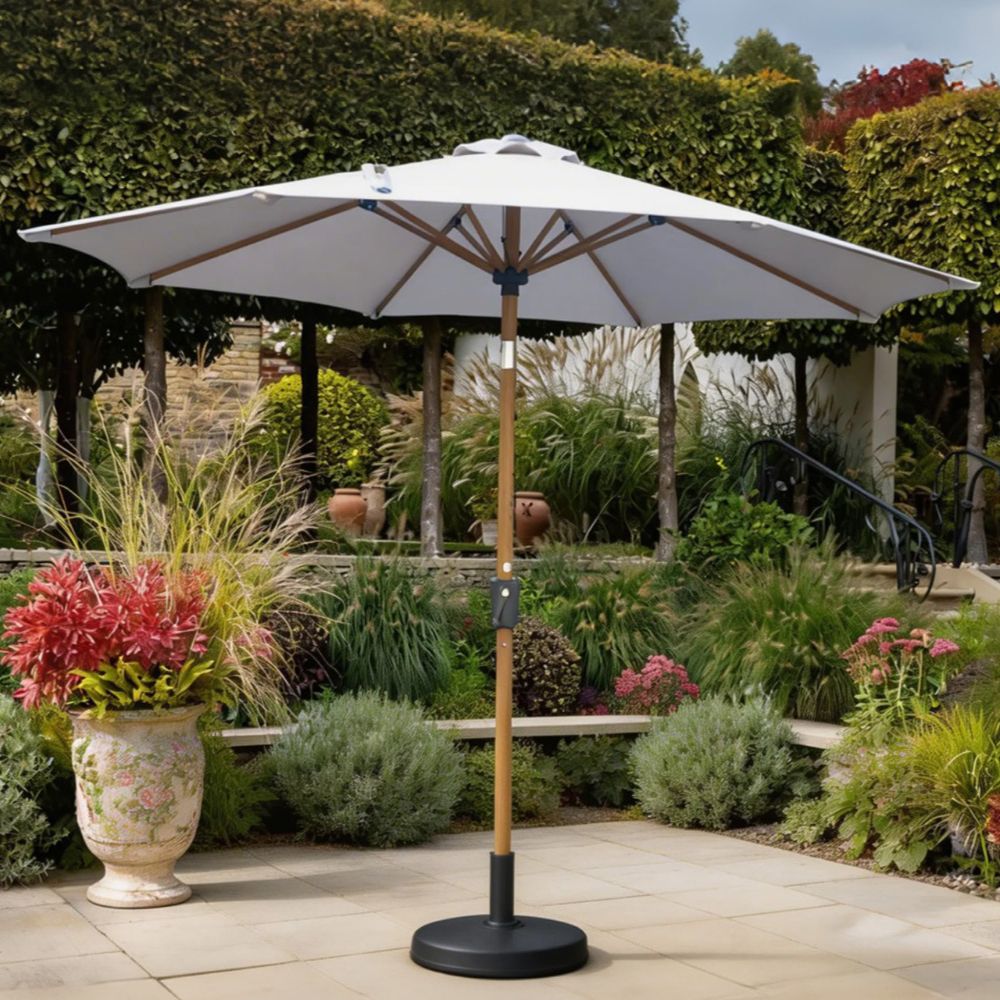 Hartman 2.5m Luxe Taupe Pole Parasol - Moon