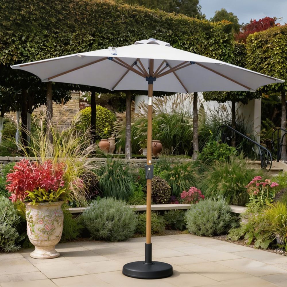 Hartman 3m Luxe Larch Pole Parasol - Moon