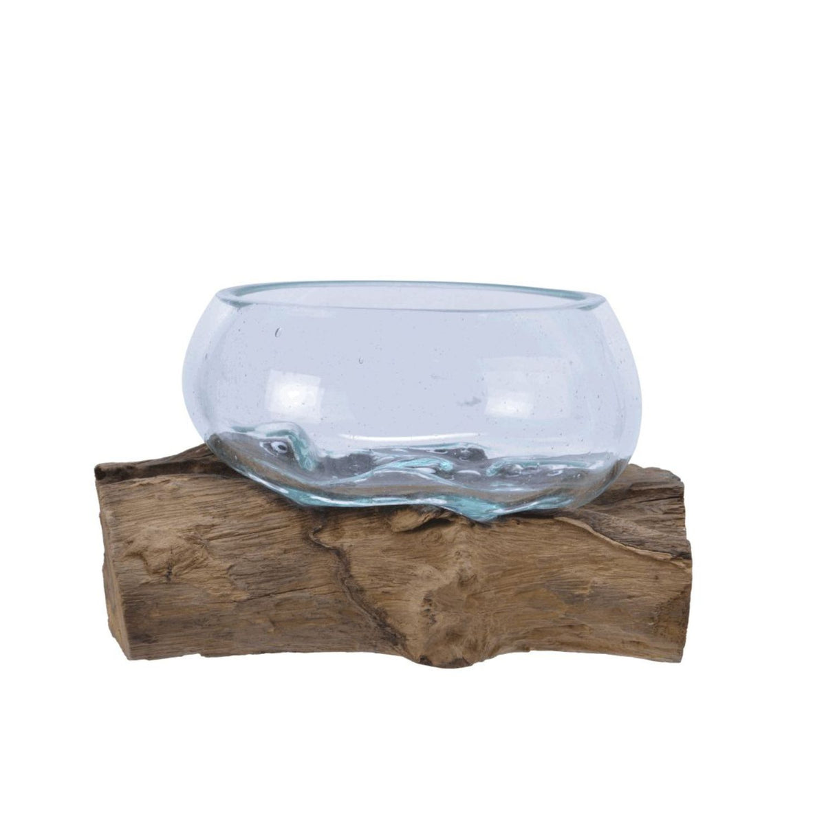 Kaemingk 20cm Recycled Glass Bowl on a Branch