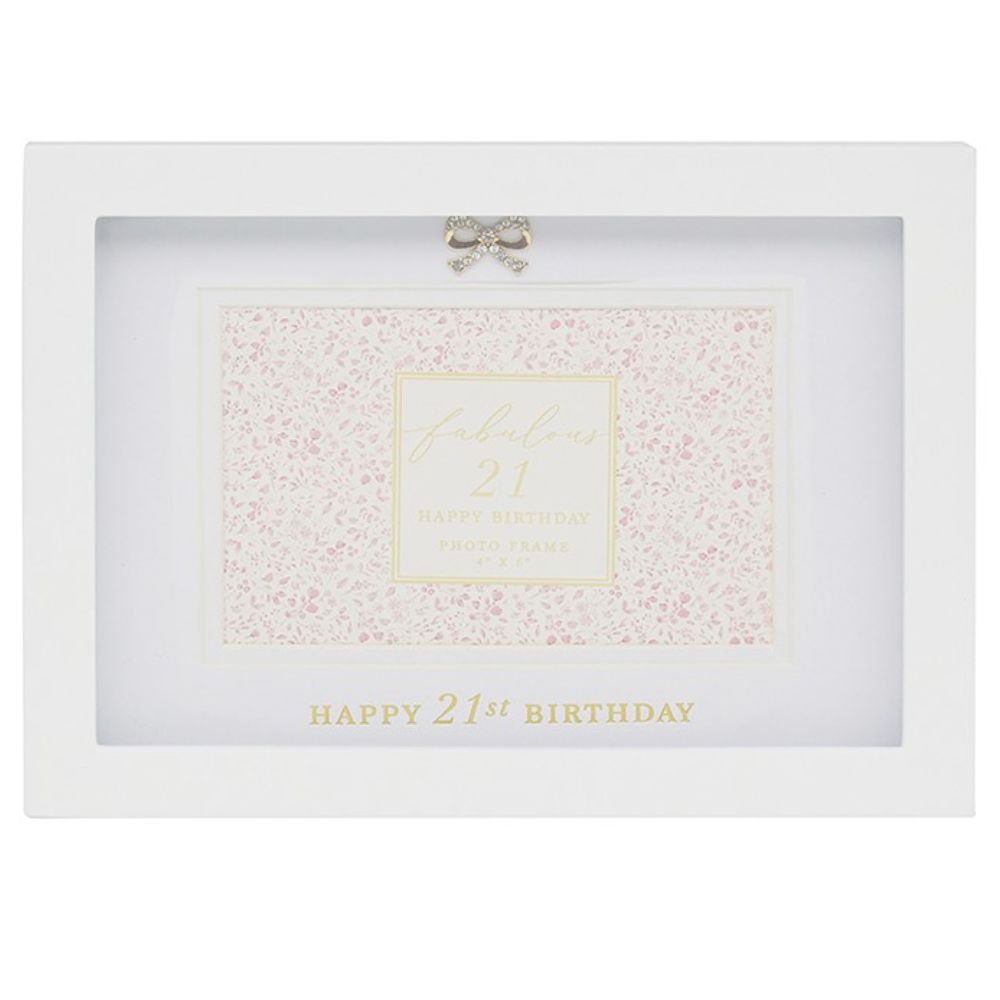 Hearts Design 4x6 21st Birthday Photo Frame