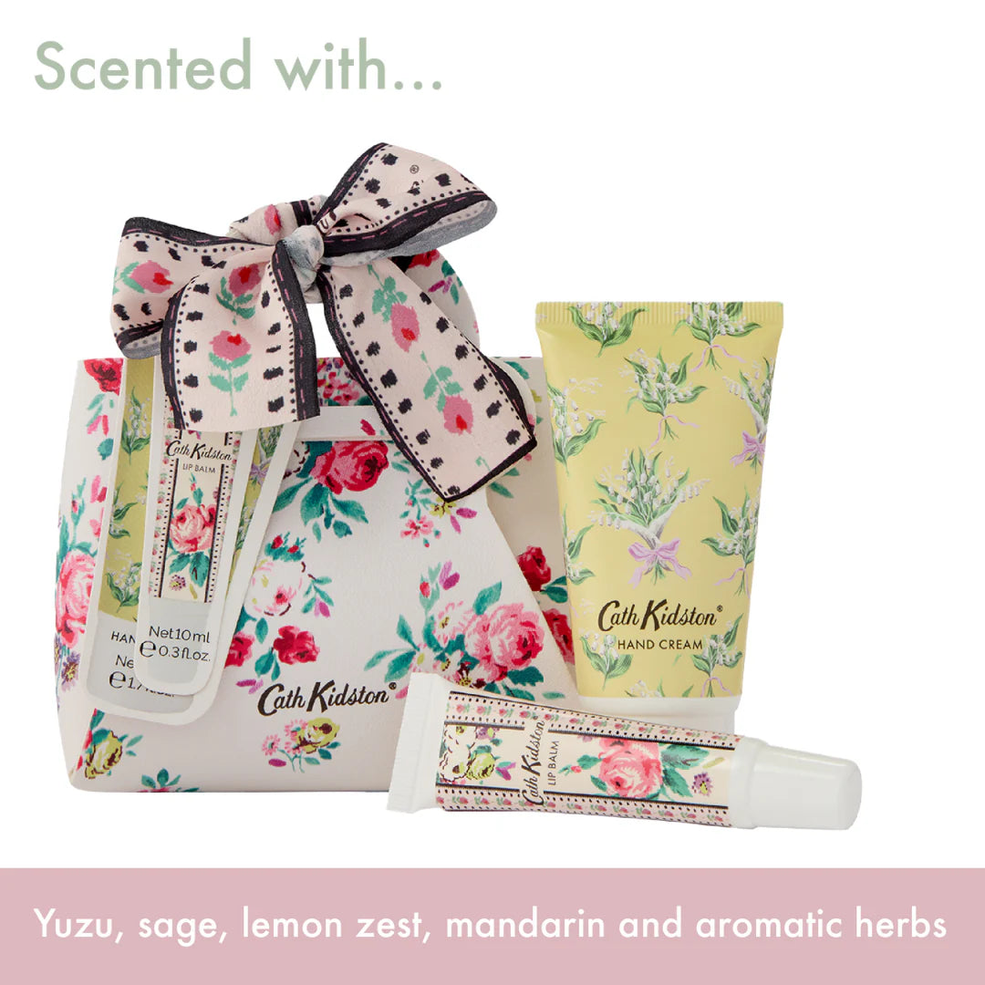 Cath Kidston Wild Flowers Wild Women Mini Hand & Lip Bag Gift Set - FG4351