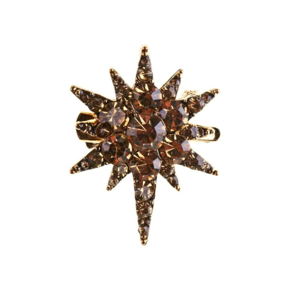Rosie Fox Gold Crystal Star Hairclip and Brooch