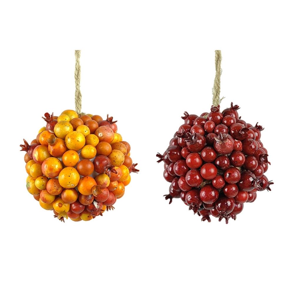 Hogewoning 10cm Berry Ball Hanging Decoration - (Choice of 2)
