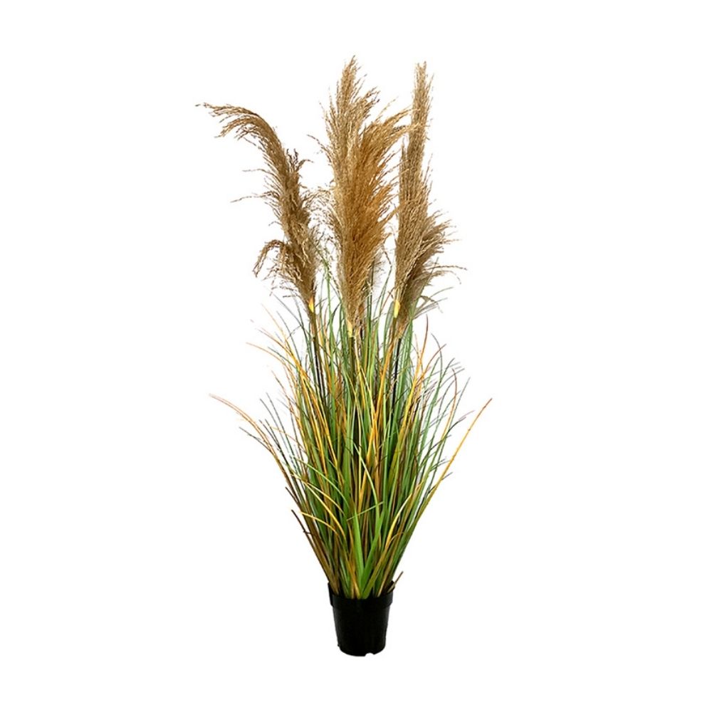 Hogewoning 135cm Artificial Pampas Grass in Pot - Green