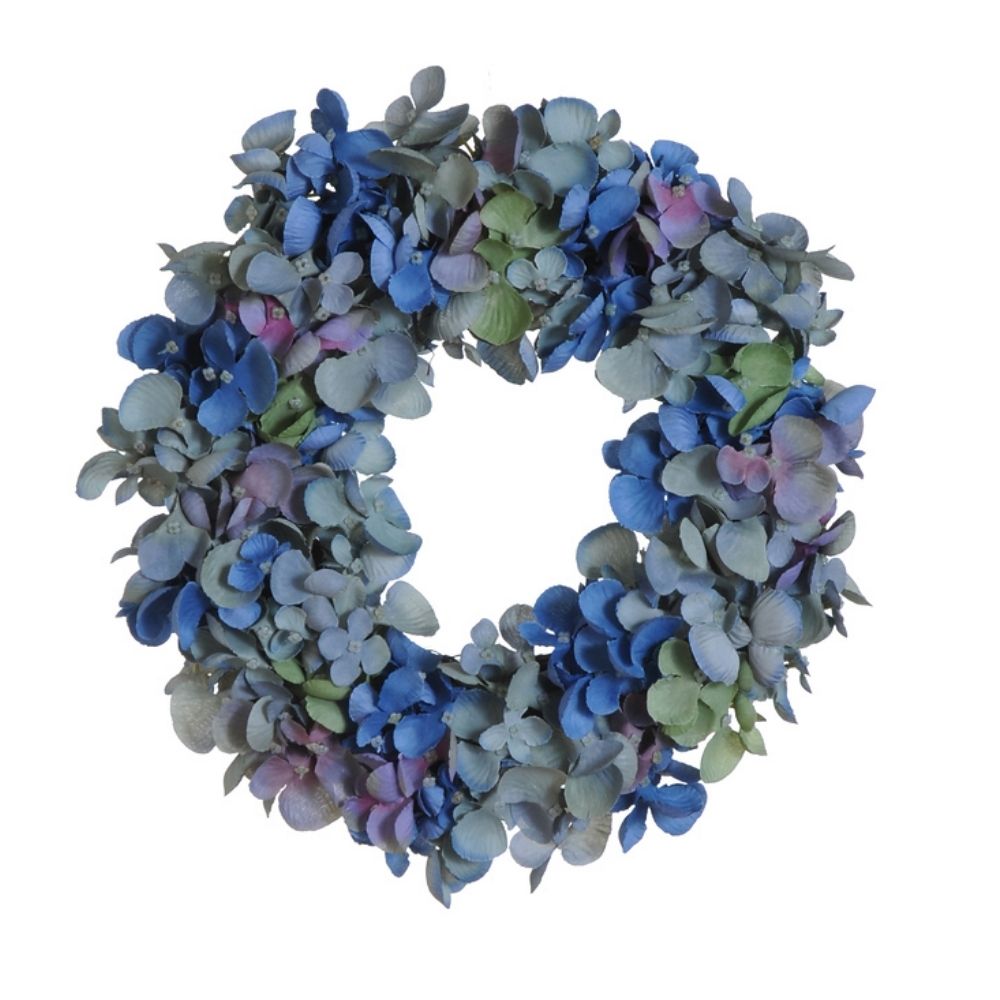 Hogewoning 35cm Artificial Hydrangea Wreath - Purple