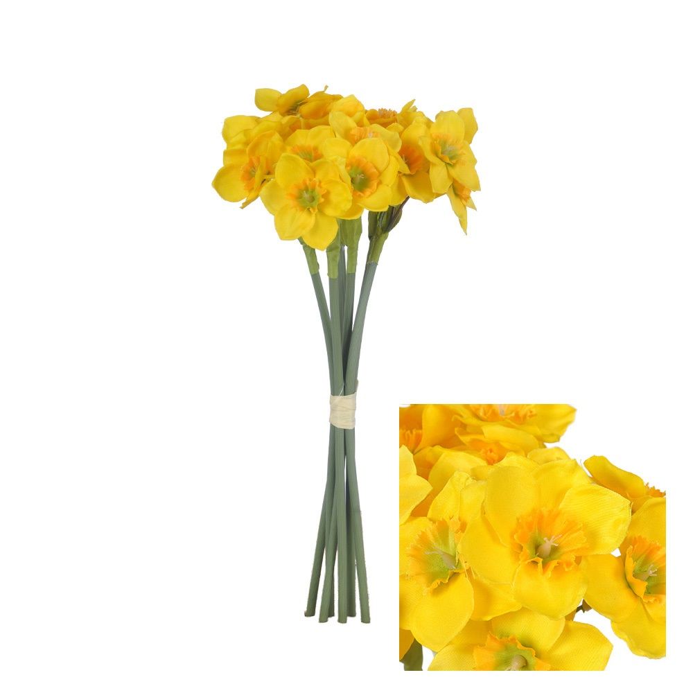 Hogewoning 40cm Artificial Narcissus Bouquet - Yellow