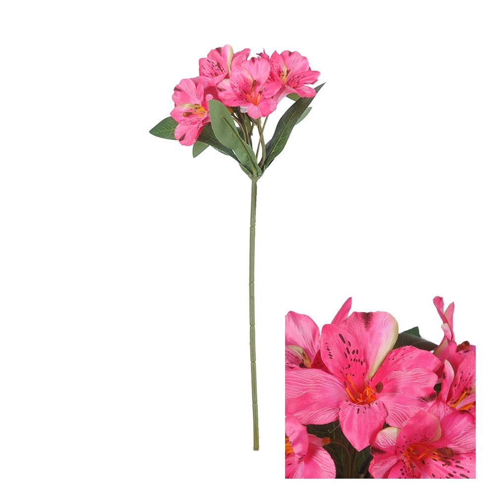 Hogewoning 45cm Alstroemeria Artificial Flower Stem - Fuchsia