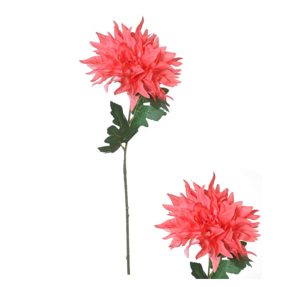Hogewoning 75cm Artificial Dahlia Flower Stem - Light Red