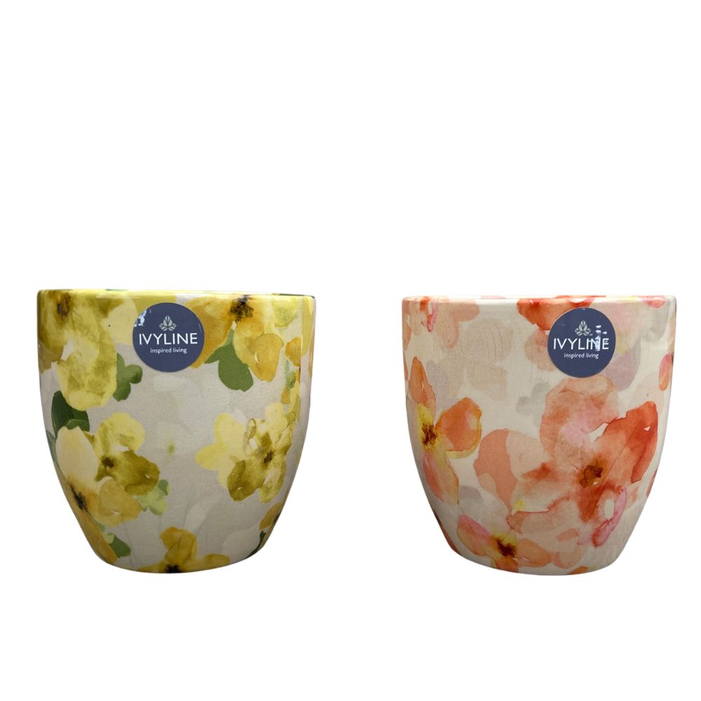 Ivyline 15cm Monza Abstract Floral Planter (Choice of 2)