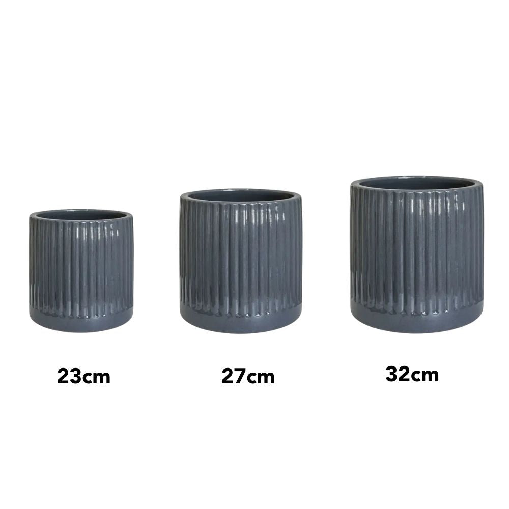 Ivyline 32cm Snowshill Slate Grey Planter