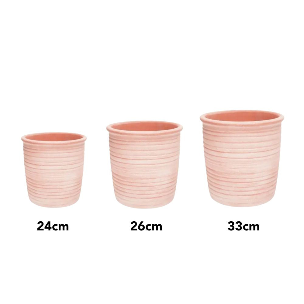Ivyline 26cm Hillcrest Ripple Terracotta Planter