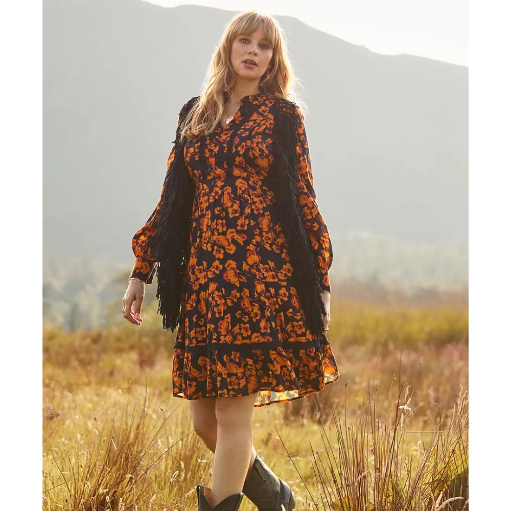 Joe Browns Autumnal Florals Dress - Black