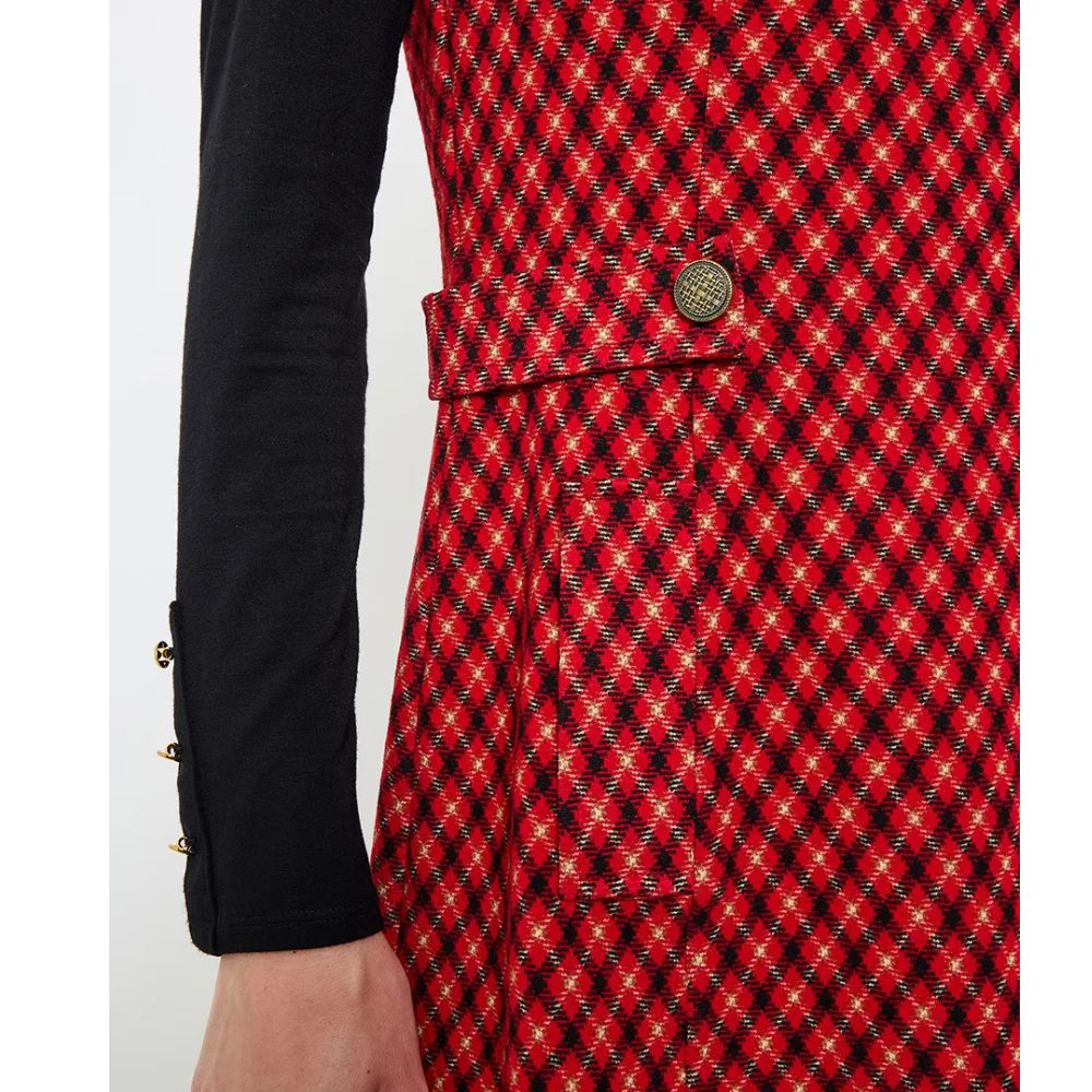 Joe Browns Statement Pinafore Dress - Red