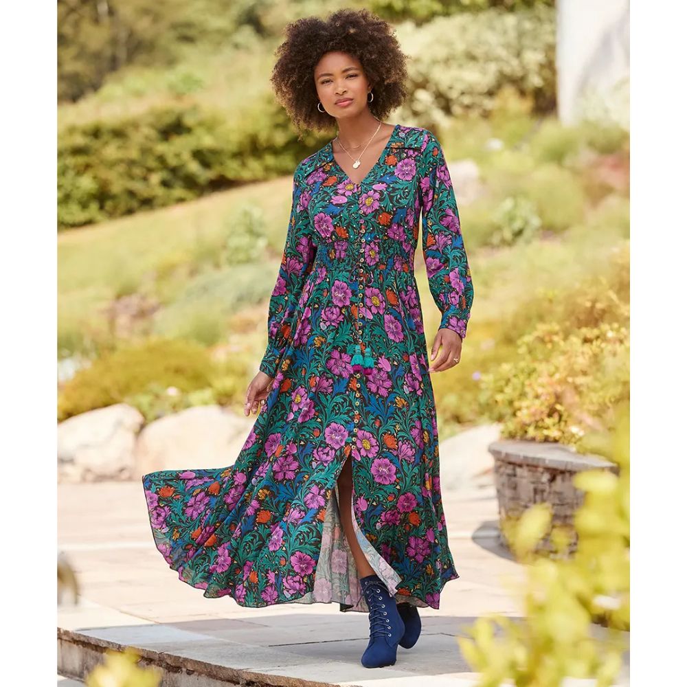 Joe Browns Whimsical Wonders Floral Maxi Dress - Black