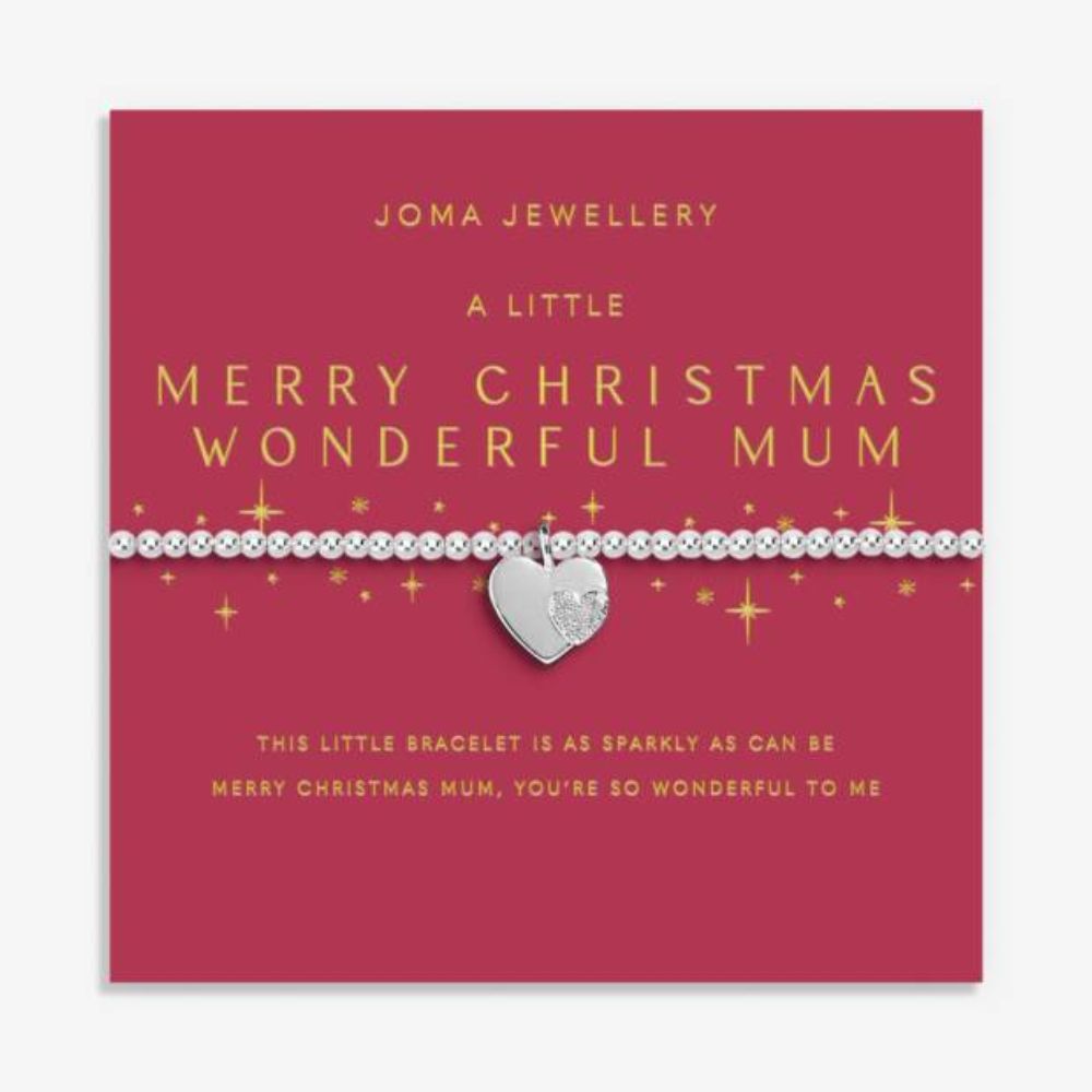 Joma Jewellery Christmas A Little 'Merry Christmas Wonderful Mum' Bracelet