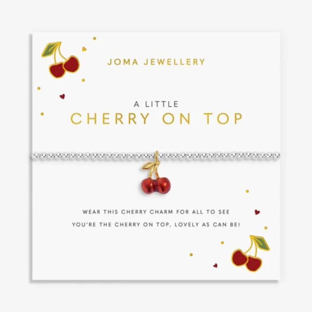 Joma Jewllery A Little Vibes 'Cherry On Top' Bracelet - Silver Plated