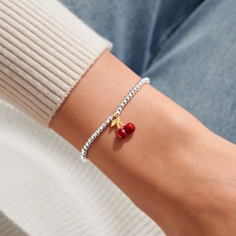 Joma Jewllery A Little Vibes 'Cherry On Top' Bracelet - Silver Plated