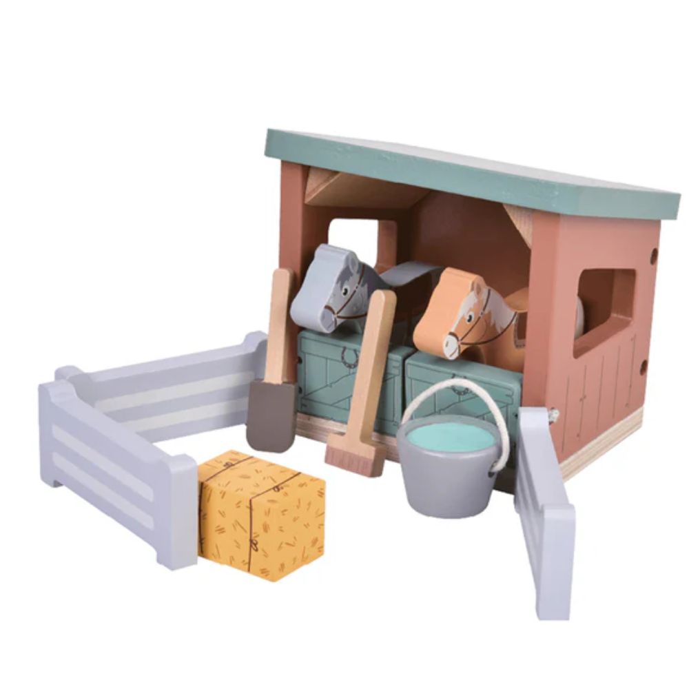 Jumini Wooden Horse Stable Play Set