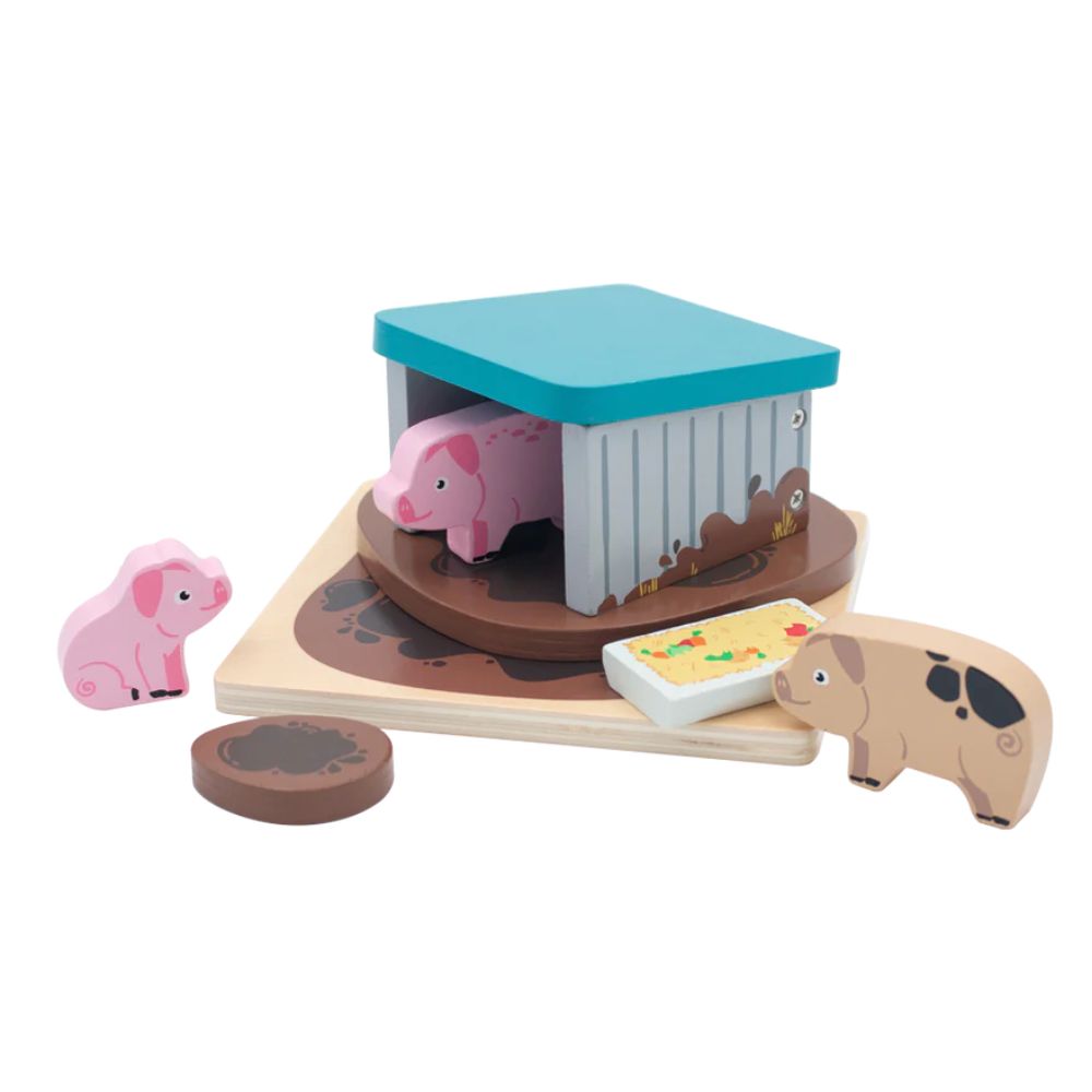 Jumini Wooden Pig Sty Play Set