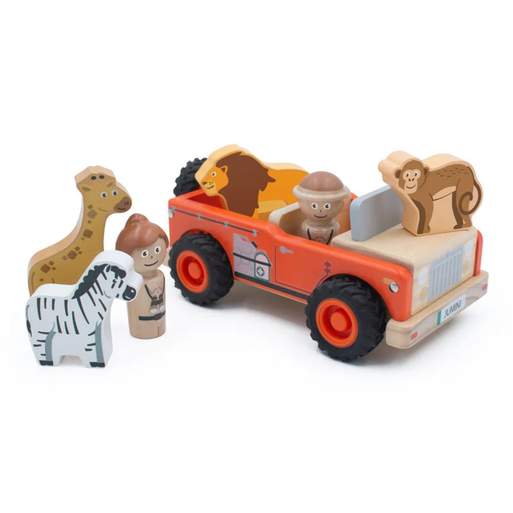 Jumini Wooden Safari Jeep Play Set